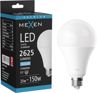 Mexen Nova LED-lamp E27, A95, 25W, Külm - 6500K, 2625 lm - L100-E27-2565-01