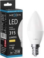 Mexen Nova LED Pirn E14, C37, 3W, Soe - 3000K, 315 lm - L102-E14-0330-01