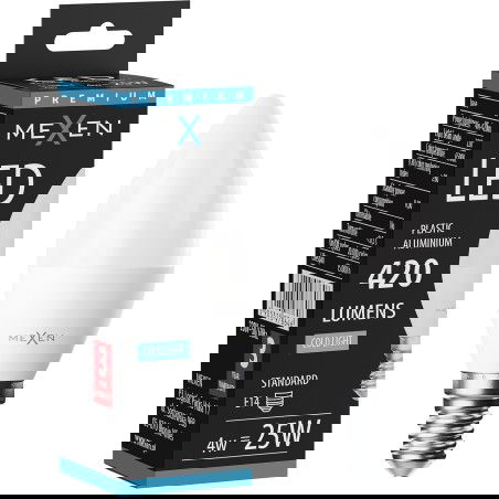 Mexen Nova Lâmpada LED E14, C37, 4W, Fria - 6500K, 420 lm - L102-E14-0465-01