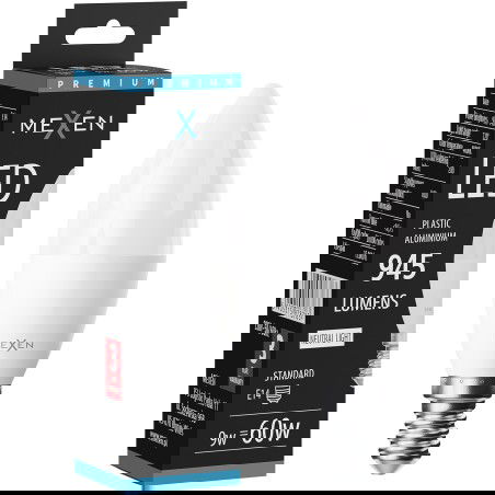 Mexen Nova LED-Kaddel E14, C37, 9W, Neutral - 4000K, 945 lm - L102-E14-0940-01