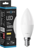 Mexen Nova LED-pirn E14, C37, 10W, Soe - 3000K, 1055 lm - L102-E14-1030-01