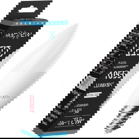 Mexen Nova Λάμπα LED E14, C37, 10W, Ουδέτερο - 4000K, 1055 lm - L102-E14-1040-01