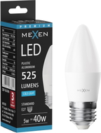 Mexen Nova LED-pirn E27, C37, 5W, Külm - 6500K, 525 lm - L102-E27-0565-01