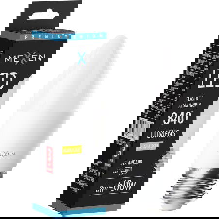 Mexen Nova Lâmpada LED E27, C37, 8W, Quente - 3000K, 840 lm - L102-E27-0830-01