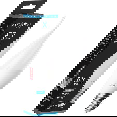 Mexen Nova Lâmpada LED chama E14, C37, 5W, Fria - 6500K, 525 lm - L106-E14-0565-01
