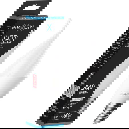 Mexen Nova Λαμπτήρας LED Κερί E14, C37, 8W, Ουδέτερη - 4000K, 840 lm - L106-E14-0840-01