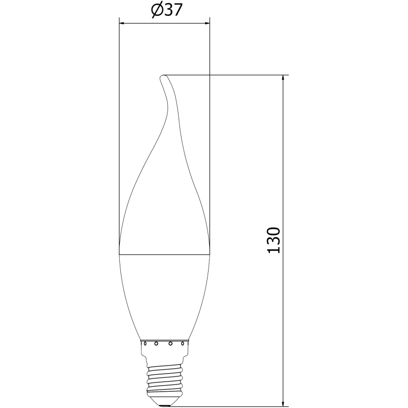 Mexen Nova Ampoule LED flamme E14, C37, 10W, Neutre - 4000K, 1055 lm - L106-E14-1040-01