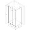 Mexen Lima cabine de douche pliante 90 x 90 cm, graphite, chrome - 856-090-090-01-40