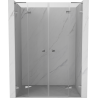 Mexen Lunar L Duo drzwi prysznicowe uchylne 150 cm, transparent, chrom - 834DL-150-000-01-00
