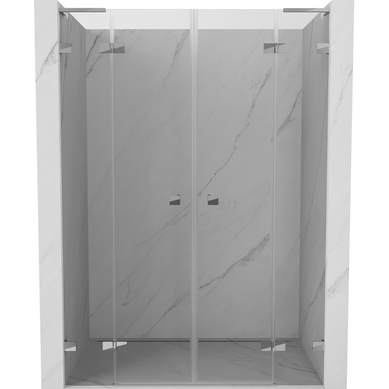Mexen Lunar L Duo drzwi prysznicowe uchylne 160 cm, transparent, chrom - 834DL-160-000-01-00