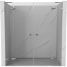 Mexen Lunar L Duo pivot shower doors 170 cm, transparent, chrome - 834DL-170-000-01-00