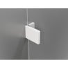 Mexen Lunar L Duo portes de douche battantes 140 cm, transparentes, blanches - 834DL-140-000-20-00