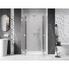 Mexen Lunar L Duo hinged duššiuksed 150 cm, läbipaistev, valge - 834DL-150-000-20-00