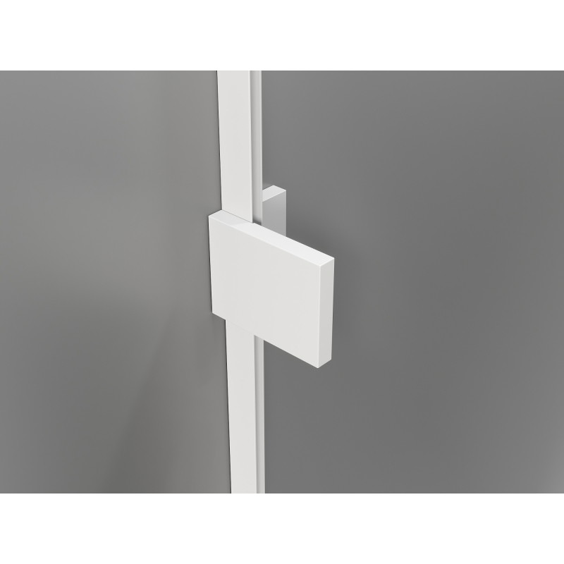 Mexen Lunar L Duo hinged duššiuksed 150 cm, läbipaistev, valge - 834DL-150-000-20-00