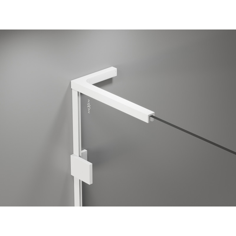 Mexen Lunar L Duo hinged duššiuksed 150 cm, läbipaistev, valge - 834DL-150-000-20-00