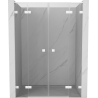Mexen Lunar L Duo hinged duššiuksed 150 cm, läbipaistev, valge - 834DL-150-000-20-00