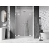 Mexen Lunar L Duo portes de douche battantes 160 cm, transparent, blanc - 834DL-160-000-20-00