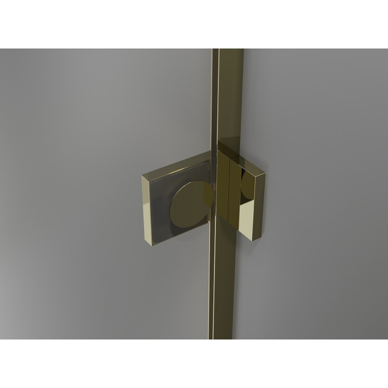 Mexen Lunar L Duo portas de duche pivotantes 160 cm, transparentes, douradas - 834DL-160-000-50-00