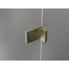 Mexen Lunar L Duo porte de douche pivotante 140 cm, transparent, or brossé - 834DL-140-000-55-00