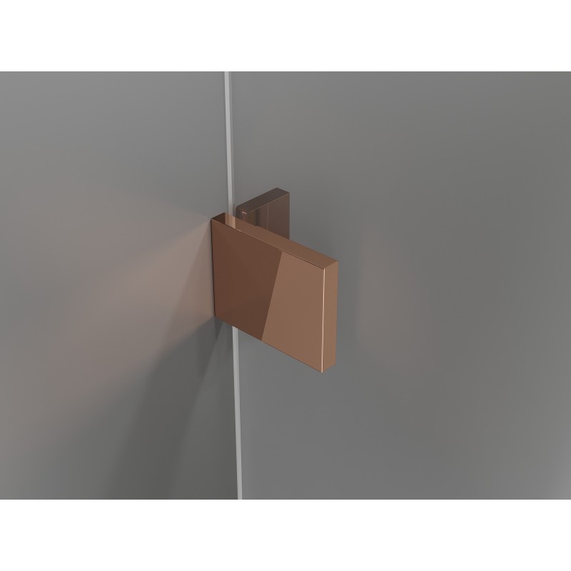 Mexen Lunar L Duo portas de duche de abrir 150 cm, transparente, ouro rosa - 834DL-150-000-60-00