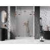 Mexen Lunar L Duo portes de douche pivotantes 160 cm, transparentes, or rose - 834DL-160-000-60-00