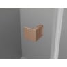 Mexen Lunar L Duo hinged shower doors 140 cm, transparent, brushed copper - 834DL-140-000-65-00