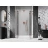 Mexen Lunar L Duo hinged shower door 160 cm, transparent, brushed copper - 834DL-160-000-65-00