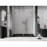 Mexen Lunar L Duo 180 cm Hinged Shower Doors, Transparent, Brushed Copper - 834DL-180-000-65-00