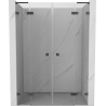 Mexen Lunar L Duo drzwi prysznicowe uchylne 140 cm, transparent, gun gray szczotkowany - 834DL-140-000-66-00
