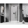 Mexen Lunar L Duo drzwi prysznicowe uchylne 150 cm, transparent, gun gray szczotkowany - 834DL-150-000-66-00