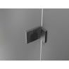 Mexen Lunar L Duo 160 cm Hinged Shower Door, Transparent, Brushed Gun Gray - 834DL-160-000-66-00
