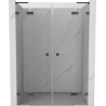 Mexen Lunar L Duo drzwi prysznicowe uchylne 160 cm, transparent, gun gray szczotkowany - 834DL-160-000-66-00