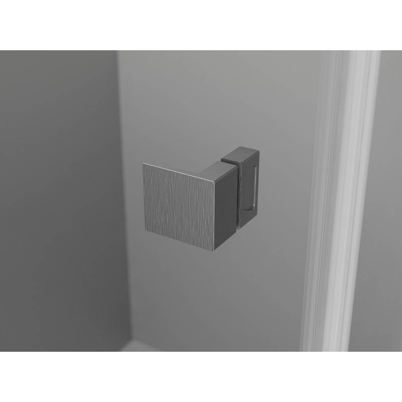 Mexen Lunar L Duo portas de duche de abrir 180 cm, transparente, cinza escovado - 834DL-180-000-66-00