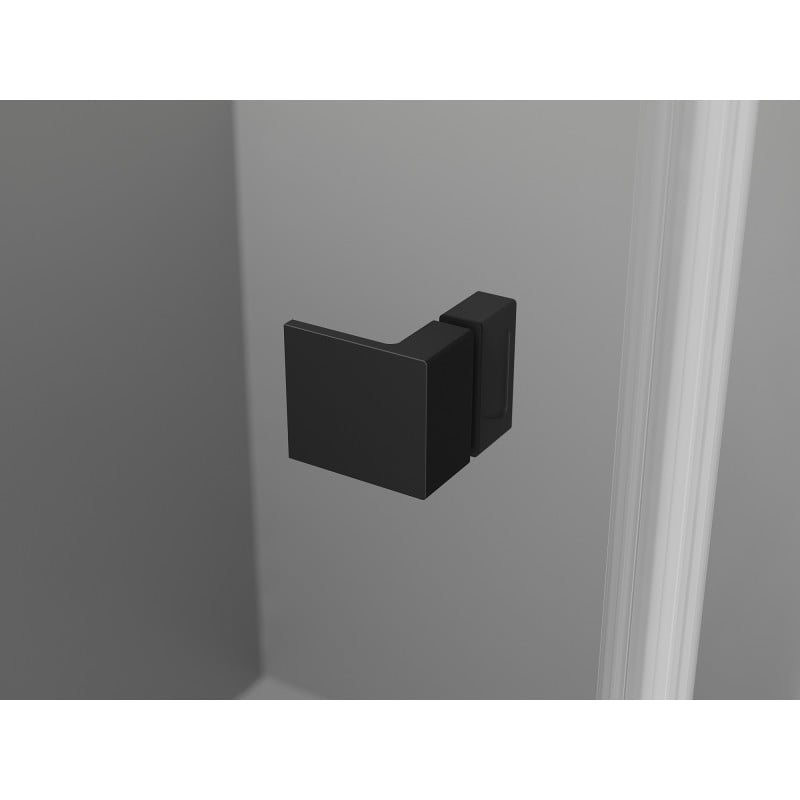 Mexen Lunar L Duo porta doccia a battente 170 cm, trasparente, nero - 834DL-170-000-70-00