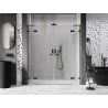Mexen Lunar L Duo drzwi prysznicowe uchylne 170 cm, transparent, czarne - 834DL-170-000-70-00