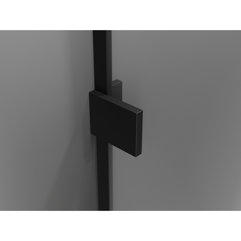 Mexen Lunar L Duo portas de duche de abrir 180 cm, transparente, pretas - 834DL-180-000-70-00