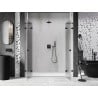 Mexen Lunar L Duo drzwi prysznicowe uchylne 190 cm, transparent, czarne - 834DL-190-000-70-00
