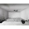 Mexen Lunar L Duo drzwi prysznicowe uchylne 190 cm, transparent, czarne - 834DL-190-000-70-00