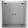 Mexen Lunar L Duo portas de duche de abrir 190 cm, transparentes, pretas - 834DL-190-000-70-00