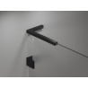 Mexen Lunar L Duo drzwi prysznicowe uchylne 200 cm, transparent, czarne - 834DL-200-000-70-00