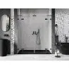 Mexen Lunar L Duo 200 cm Hinged Shower Door, Transparent, Black - 834DL-200-000-70-00