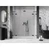Mexen Lunar L Duo 200 cm Hinged Shower Door, Transparent, Black - 834DL-200-000-70-00