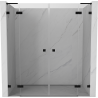 Mexen Lunar L Duo drzwi prysznicowe uchylne 200 cm, transparent, czarne - 834DL-200-000-70-00