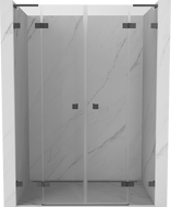Mexen Lunar L Duo vrata za tuš, 140 cm, prozirna, tamni metal - 834DL-140-000-95-00