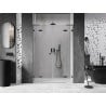 Mexen Lunar L Duo drzwi prysznicowe uchylne 150 cm, transparent, gun metal - 834DL-150-000-95-00