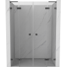 Mexen Lunar L Duo drzwi prysznicowe uchylne 150 cm, transparent, gun metal - 834DL-150-000-95-00