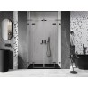 Mexen Lunar L Duo drzwi prysznicowe uchylne 160 cm, transparent, gun metal - 834DL-160-000-95-00