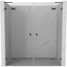 Mexen Lunar L Duo drzwi prysznicowe uchylne 180 cm, transparent, gun metal - 834DL-180-000-95-00