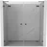 Mexen Lunar L Duo 190 cm Hinged Shower Door, Transparent, Gun Metal - 834DL-190-000-95-00