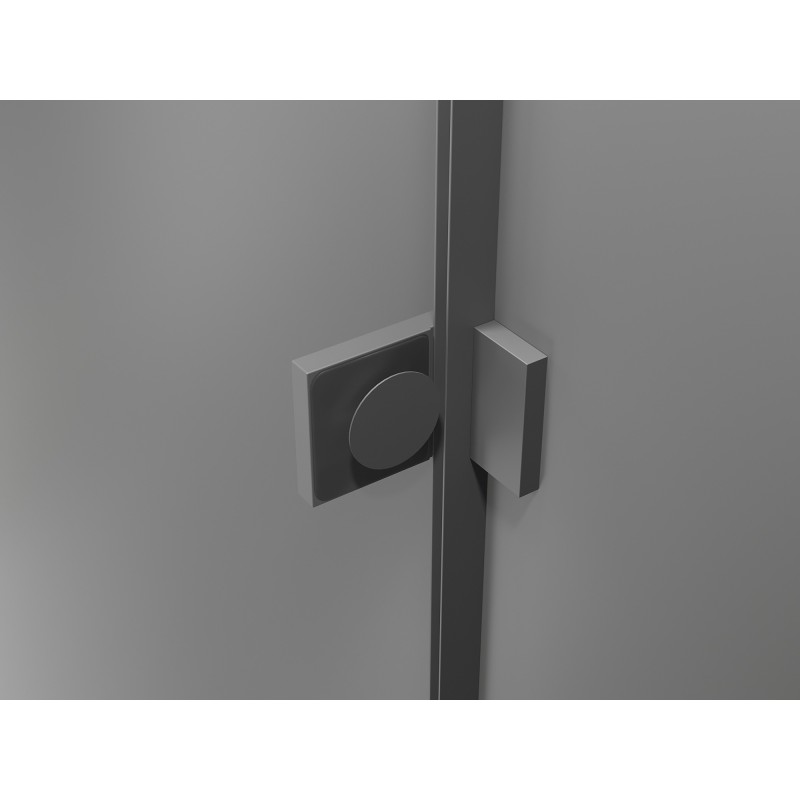 Mexen Lunar L Duo portas de chuveiro de abrir 200 cm, transparente, gun metal - 834DL-200-000-95-00